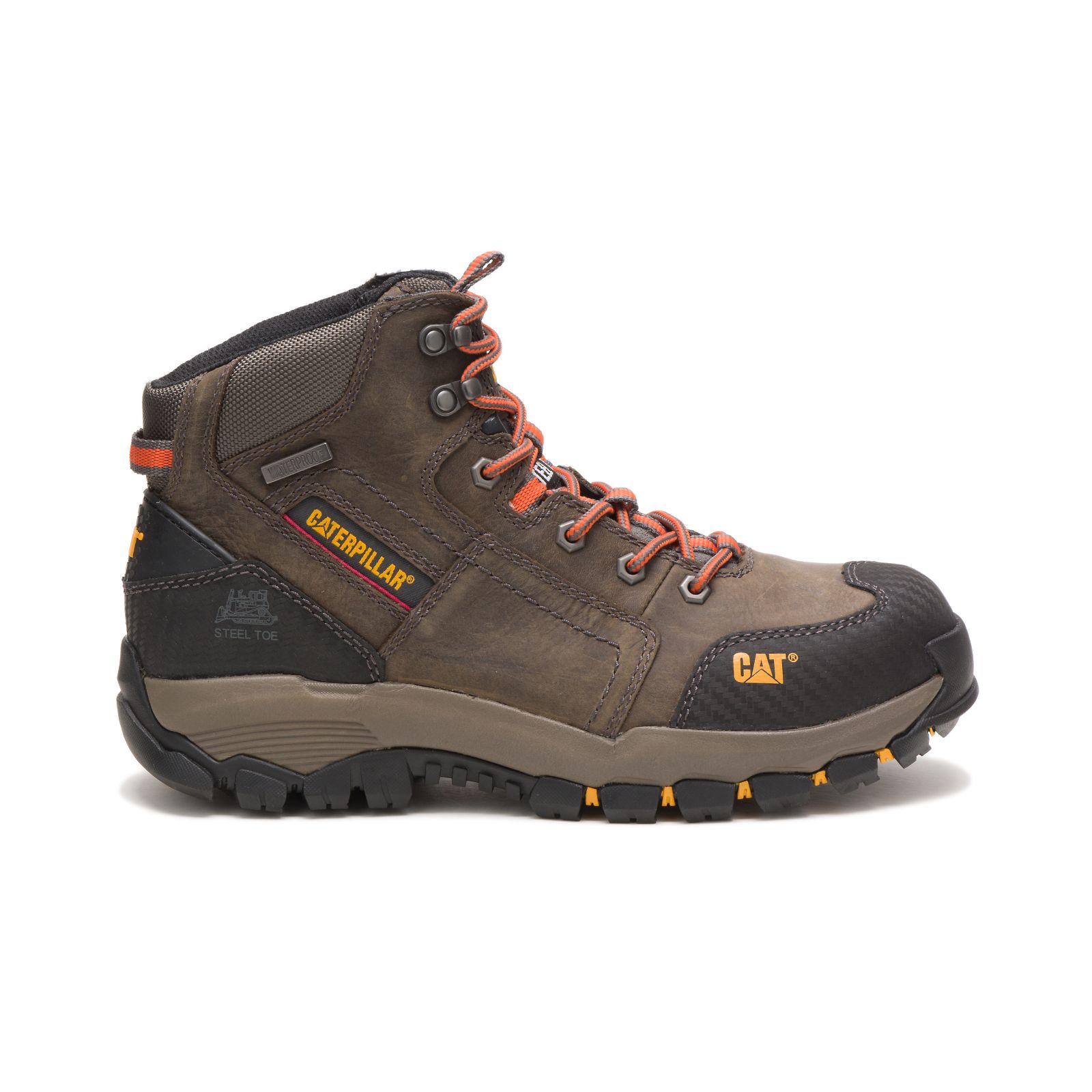 Caterpillar Men's Navigator Mid Waterproof Steel Toe Steel Toe Boots Dark Grey CAT-2864